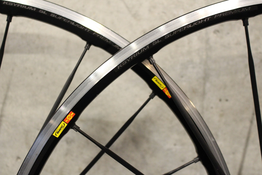 マヴィック MAVIC キシリウム KSYRIUM SL SUPER LIGHT PREMIUM アルミ クリンチャー シマノ 11S/12S ナローリム 15C ホイールセット 【福岡店】