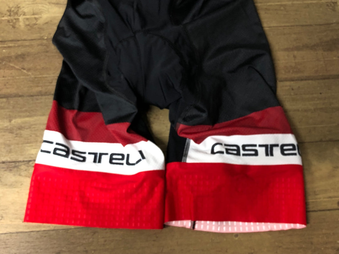 JV730 カステリ CASTELLI COMPETITIONE ビブショーツ 黒赤 L