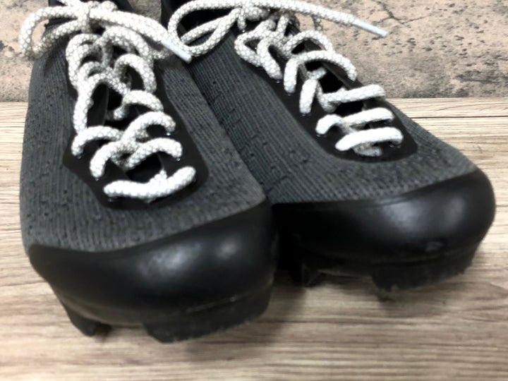 JT321 FLR F55 Knit Lace ビンディングシューズ 黒 グレー 2穴 EU40