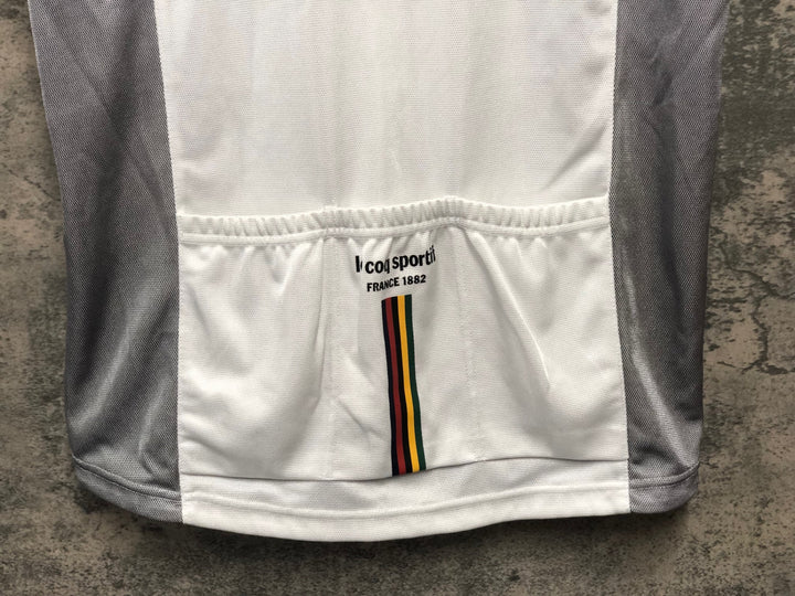 KK454 ルコックスポルティフ le coq sportif 半袖 サイクルジャージ 白 O