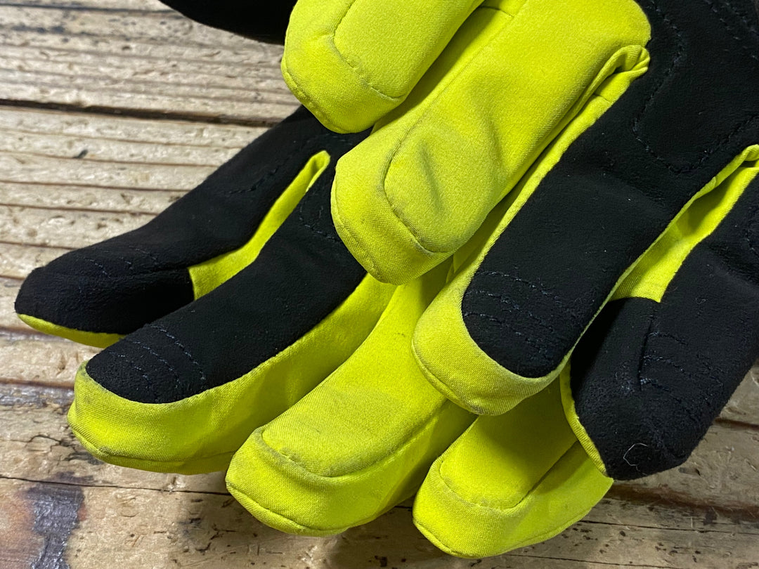 KL478 ラファ Rapha 長指 グローブ 黃 黒 M 裏起毛 ※動物の毛