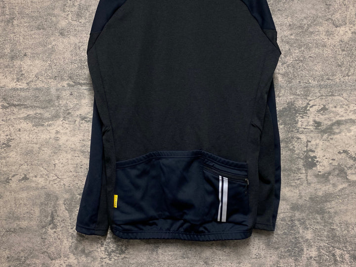 JU201 パールイズミ PEARL iZUMi 長袖 サイクルジャージ 裏起毛 M 黒グレー