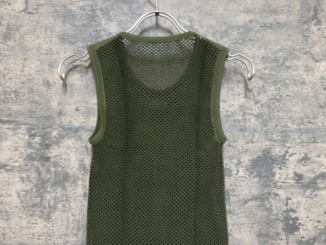 KF213 ミレ MILLET ノースリーブ メッシュ ベースレイヤー オリーブ S-M