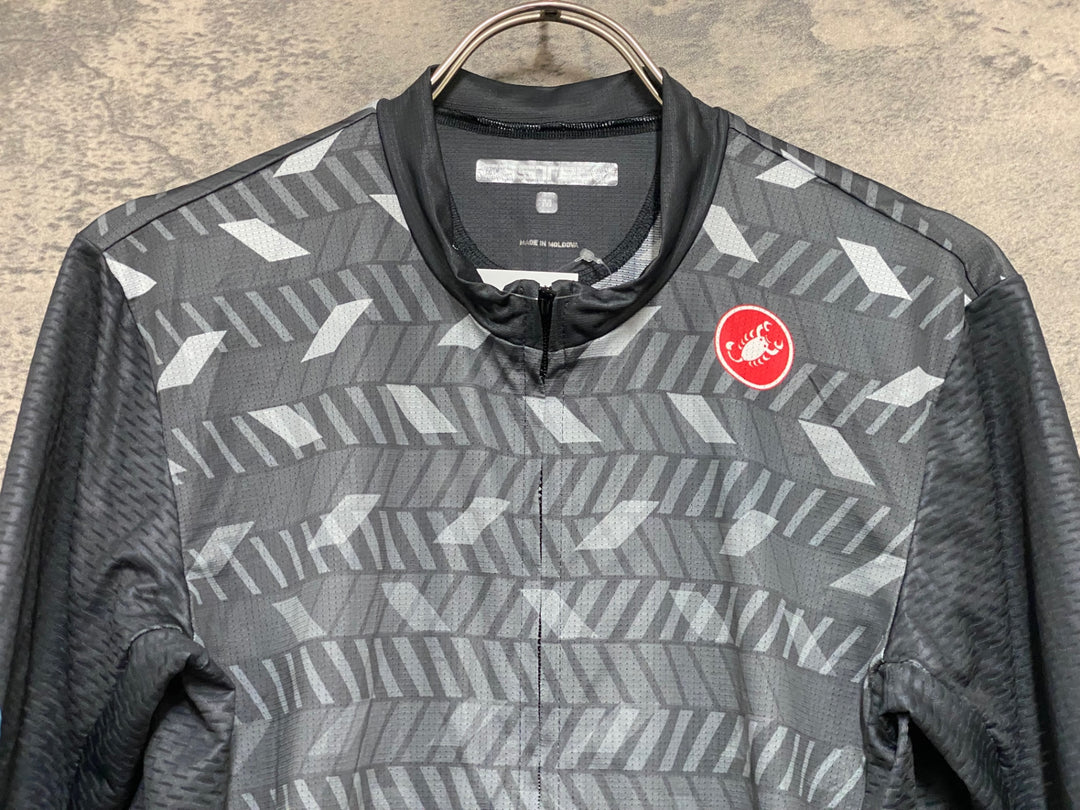 KG031 カステリ CASTELLI 半袖 サイクルジャージ グレー M