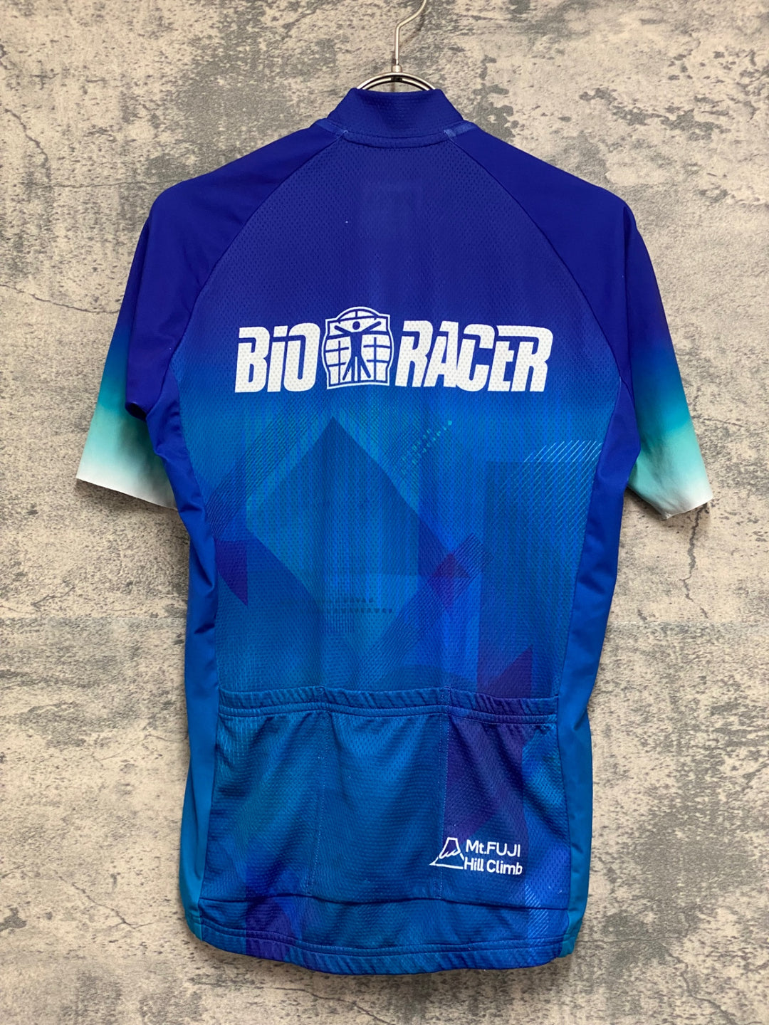 KG955 ビオレーサー BiO RACER 半袖 サイクルジャージ 青 S 富士ヒルクライム