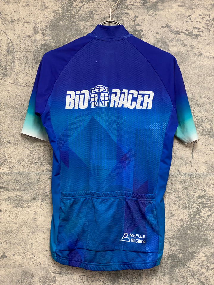 KG955 ビオレーサー BiO RACER 半袖 サイクルジャージ 青 S 富士ヒルクライム
