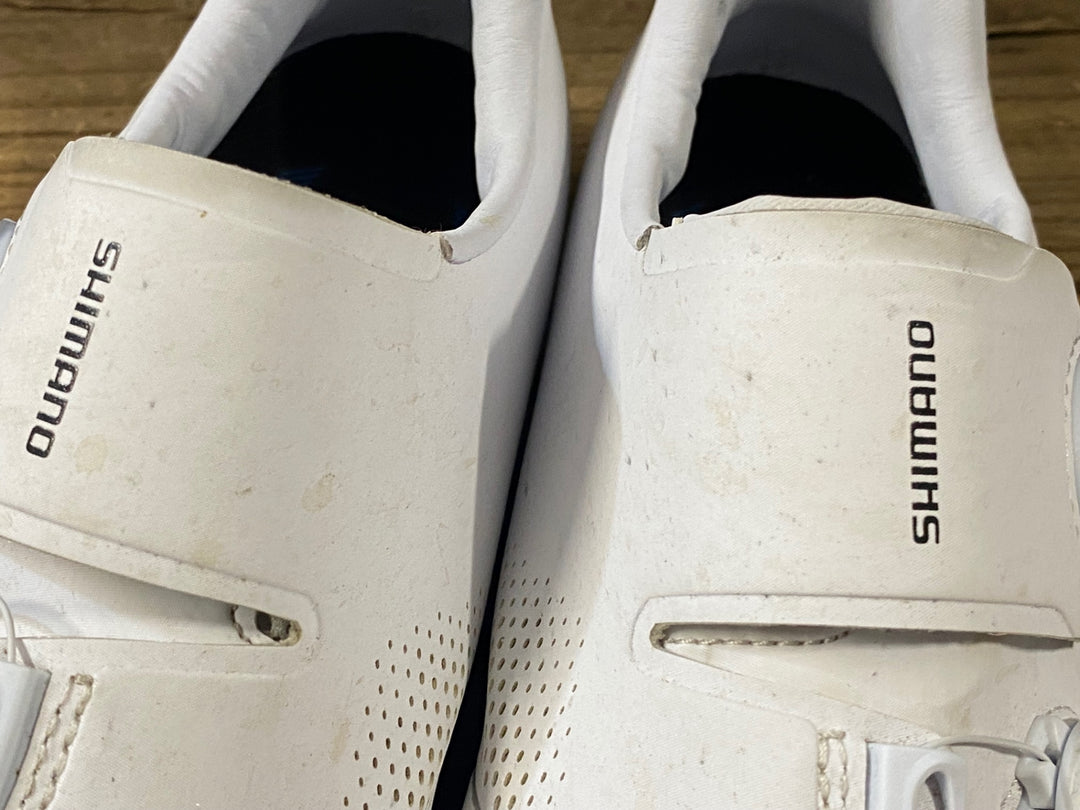 KG992 シマノ SHIMANO RC7 SHRC703M WIDE ビンディングシューズ  EU42 白