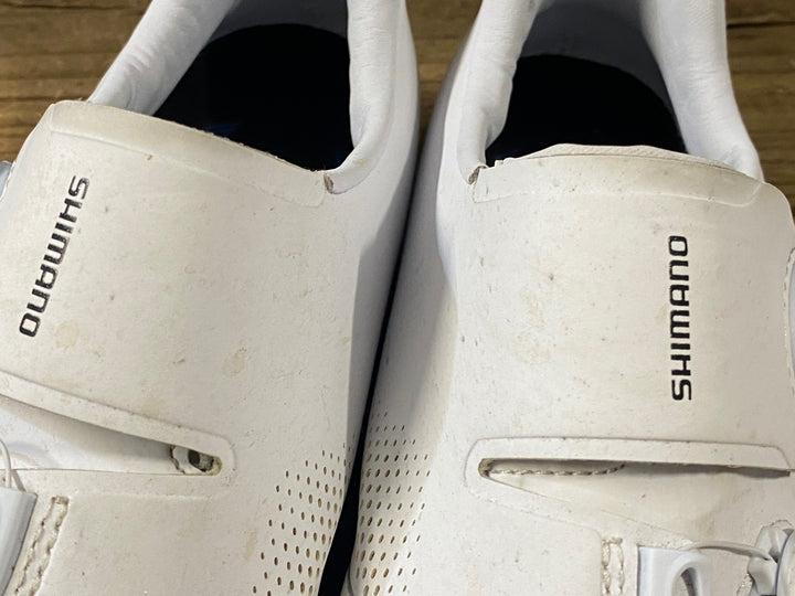KG992 シマノ SHIMANO RC7 SHRC703M WIDE ビンディングシューズ  EU42 白