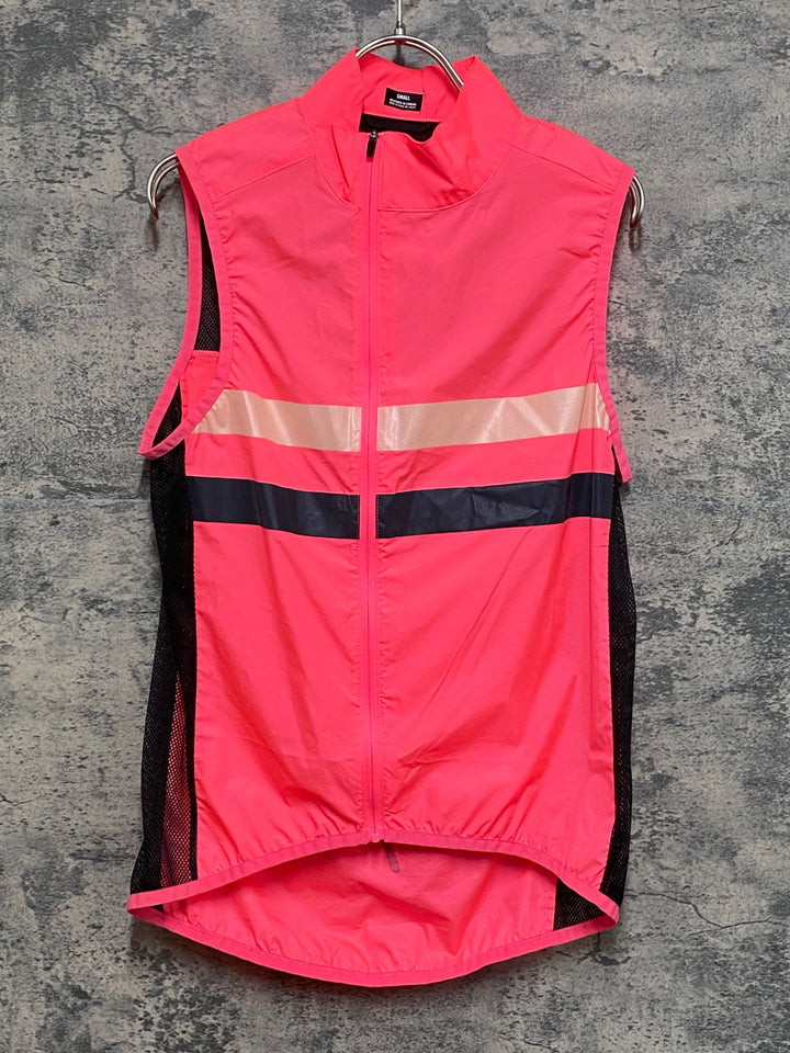 KF563 ラファ Rapha BREVET GILET サイクルベスト ジレ ピンク S リフレクト部擦れ