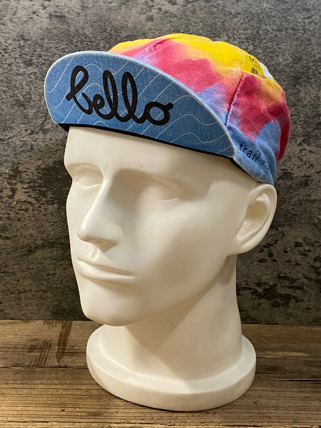 KK035 ベロサイクリスト BELLO CYCLIST サイクルキャップ 黄 青 フリーサイズ
