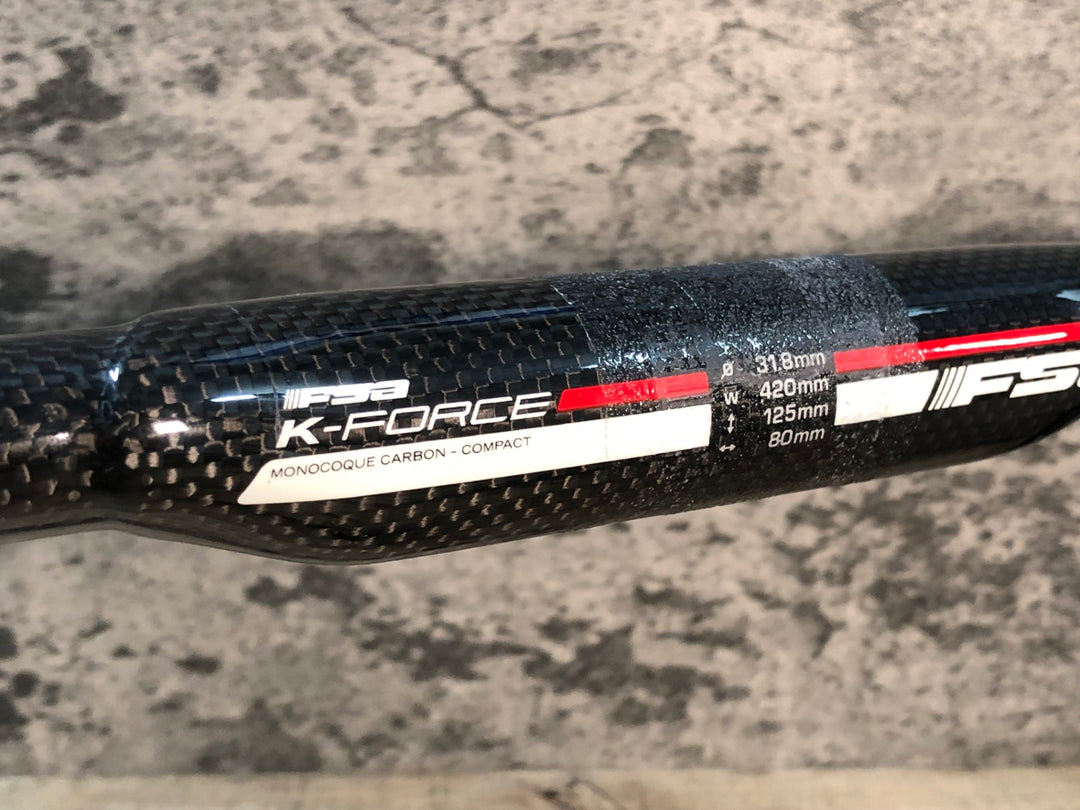 JM627 FSA K-FORCE COMPACT カーボン ドロップハンドル Φ31.8 エンドC-C420mm