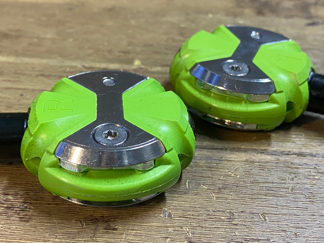 JR796 スピードプレイ SPEEDPLAY ZERO ビンディングペダル クロモリシャフト 黄緑
