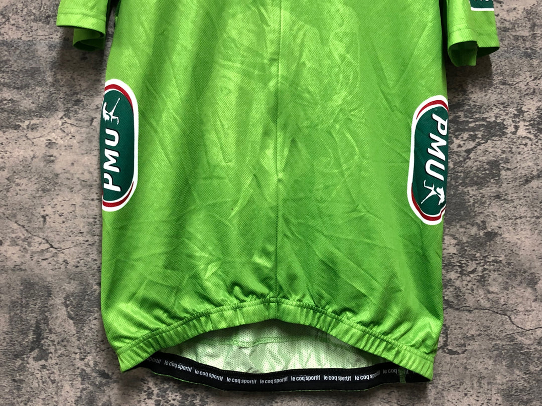 KD665 ルコックスポルティフ le coq sportif Le TOUR france 半袖 サイクルジャージ 緑 L