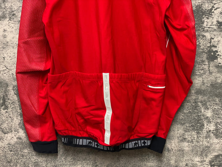 KG632 アソス assos AIRBLOCK 851 長袖 サイクルジャケット 赤 M 裏起毛