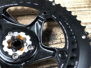 JS278 スラム SRAM FORCE 22 カーボン クランクセット 172.5mm BB30 XGide R 53/39T 130BCD ※アーム変形エラー品
