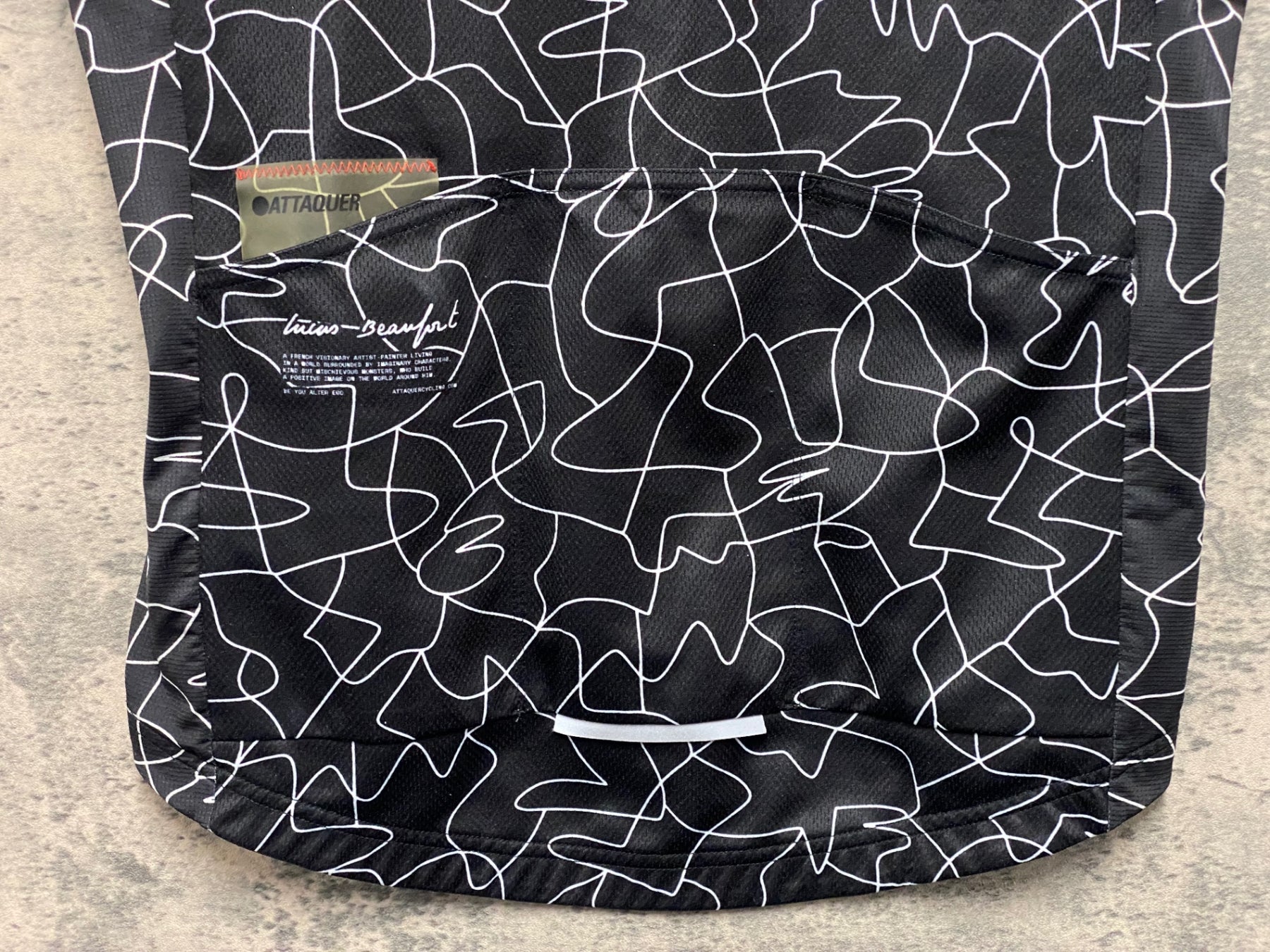 JV259 アタッカー ATTAQUER 半袖 サイクルジャージ 黒 白 L LIMITED
