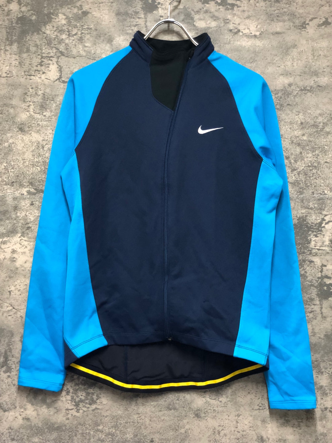 KL650 ナイキ NIKE 長袖 サイクルジャージ 水色 ネイビー M 裏起毛