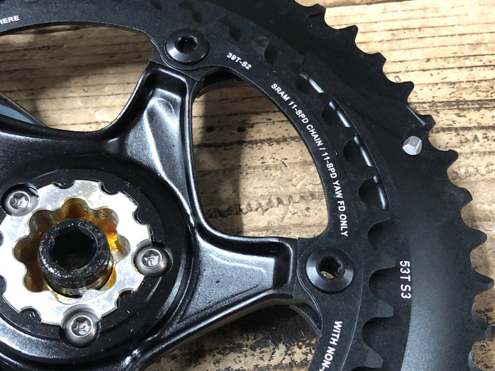 JS277 スラム SRAM FORCE 22 カーボン クランクセット 175mm BB30 XGide R 53/39T 130BCD ※アーム変形エラー品