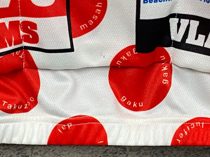 JT532 パールイズミ PEARL iZUMi 半袖 サイクルジャージ 白 赤 水玉模様 M