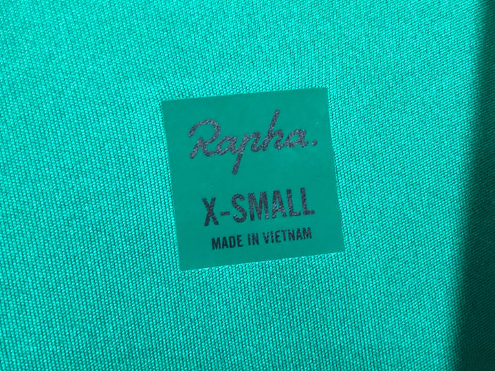 JJ535 ラファ Rapha PRO TEAM TRAINING JERSEY 半袖 サイクルジャージ 緑 XS