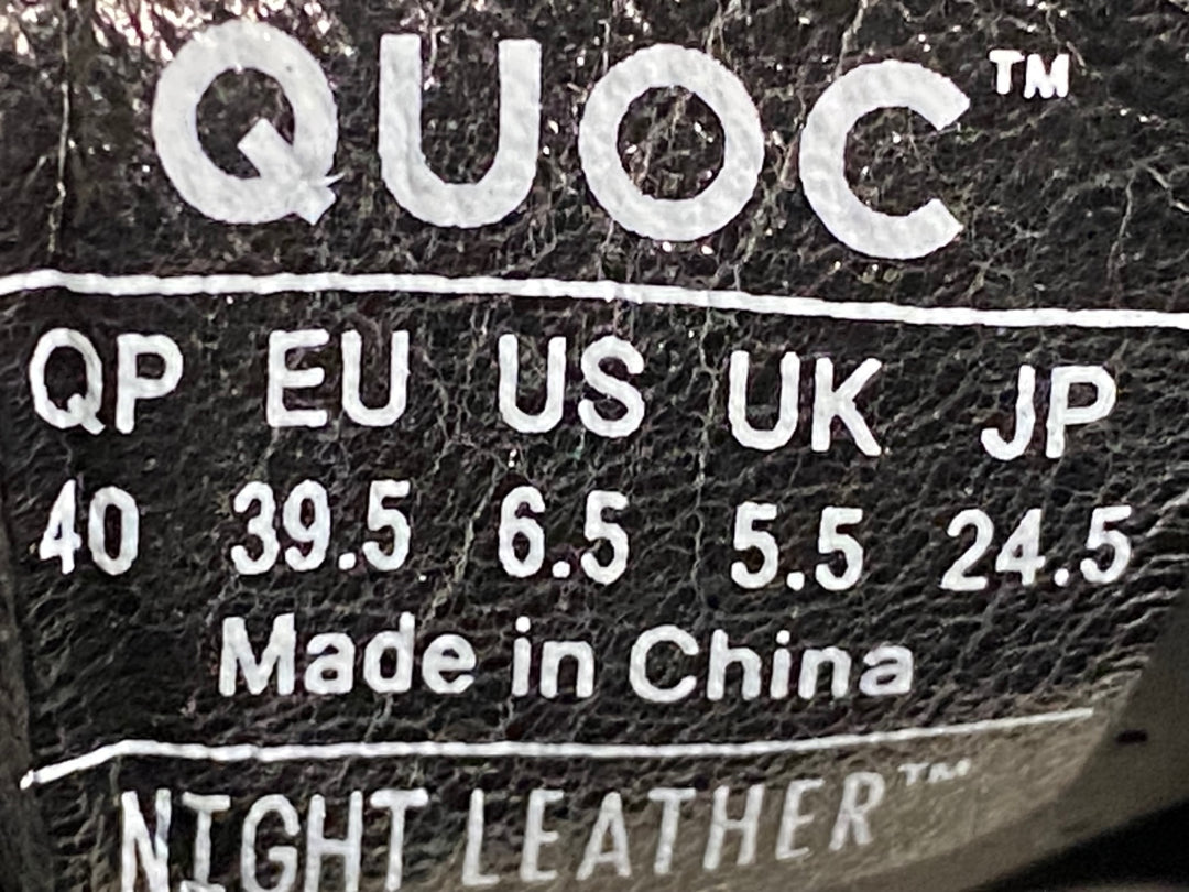 JE376 クオック QUOC NIGHT レザー ビンディングシューズ 黒 EU39.5 3穴