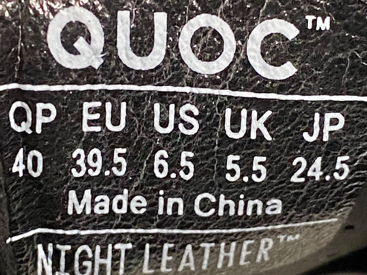 JE376 クオック QUOC NIGHT レザー ビンディングシューズ 黒 EU39.5 3穴