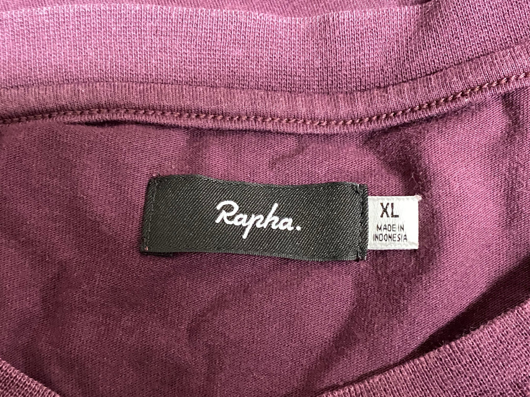 KG224 ラファ Rapha LOGO LONG SLEEVE T-SHIRT 長袖 Tシャツ バーガンディ XL