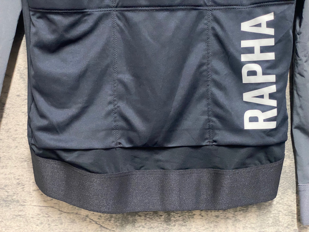 JN505 ラファ Rapha PRO TEAM LONG SLEEVE TRAINING JERSEY 長袖 サイクルジャージ 紺 グレー XS