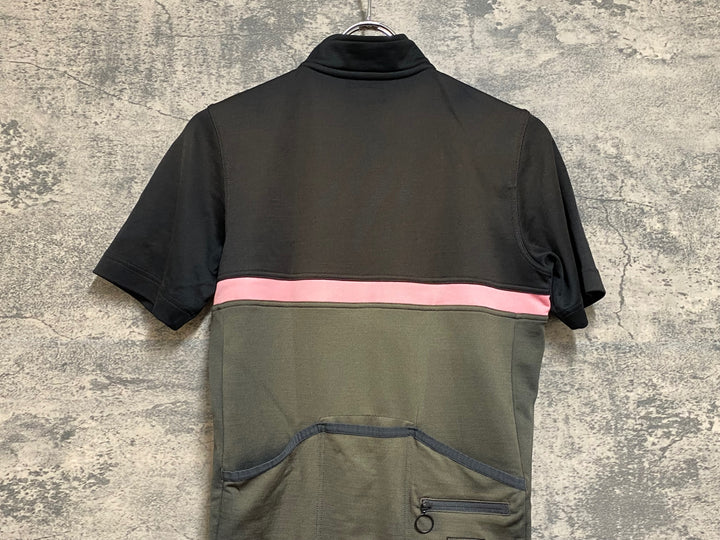 HZ799 ラファ Rapha クラブジャージ CLUB JERSEY 半袖 サイクルジャージ 黒 S ※色あせ