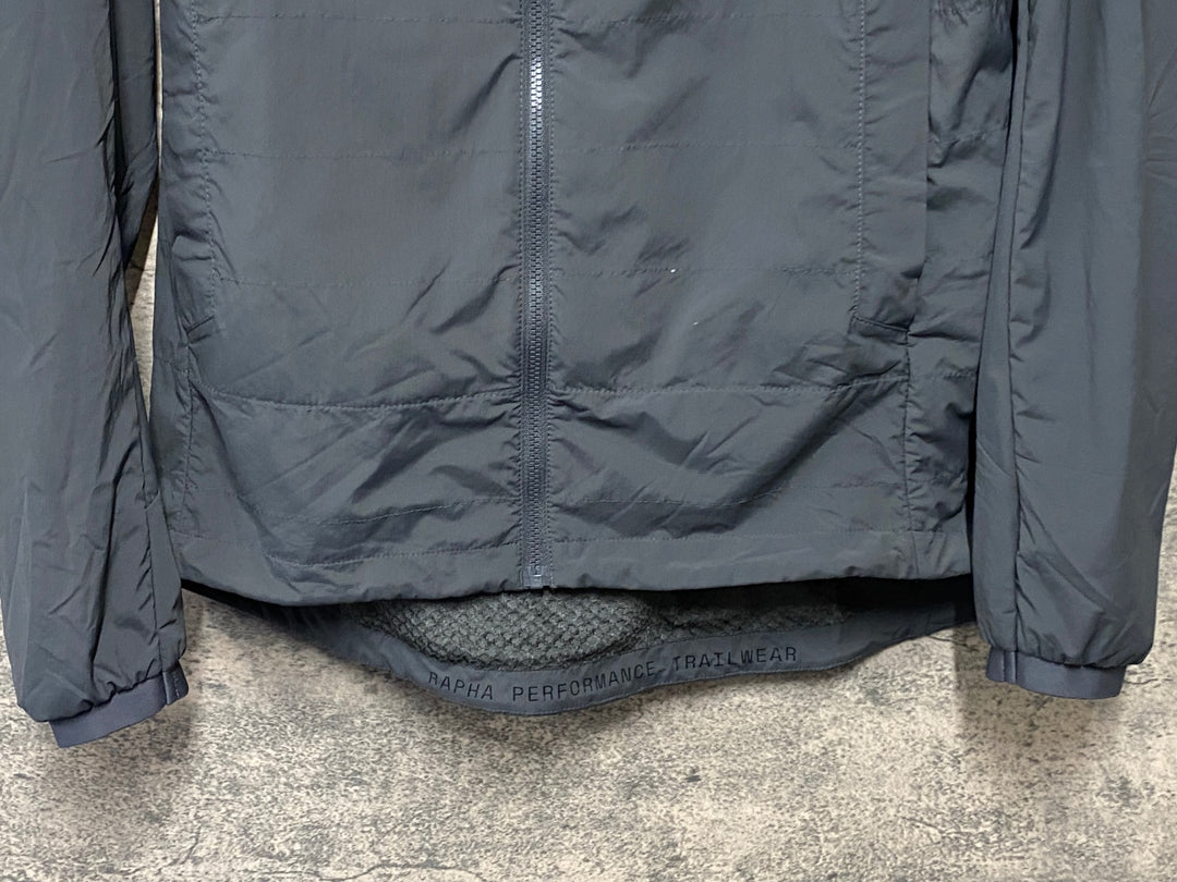 JG778 ラファ Rapha TRAIL INSULATED JACKET 長袖 サイクルジャケット グレー S 裏起毛