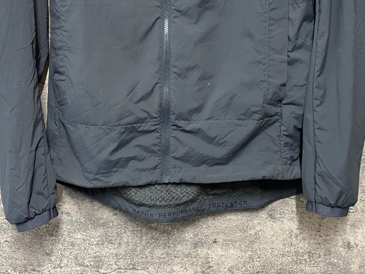 JG778 ラファ Rapha TRAIL INSULATED JACKET 長袖 サイクルジャケット グレー S 裏起毛