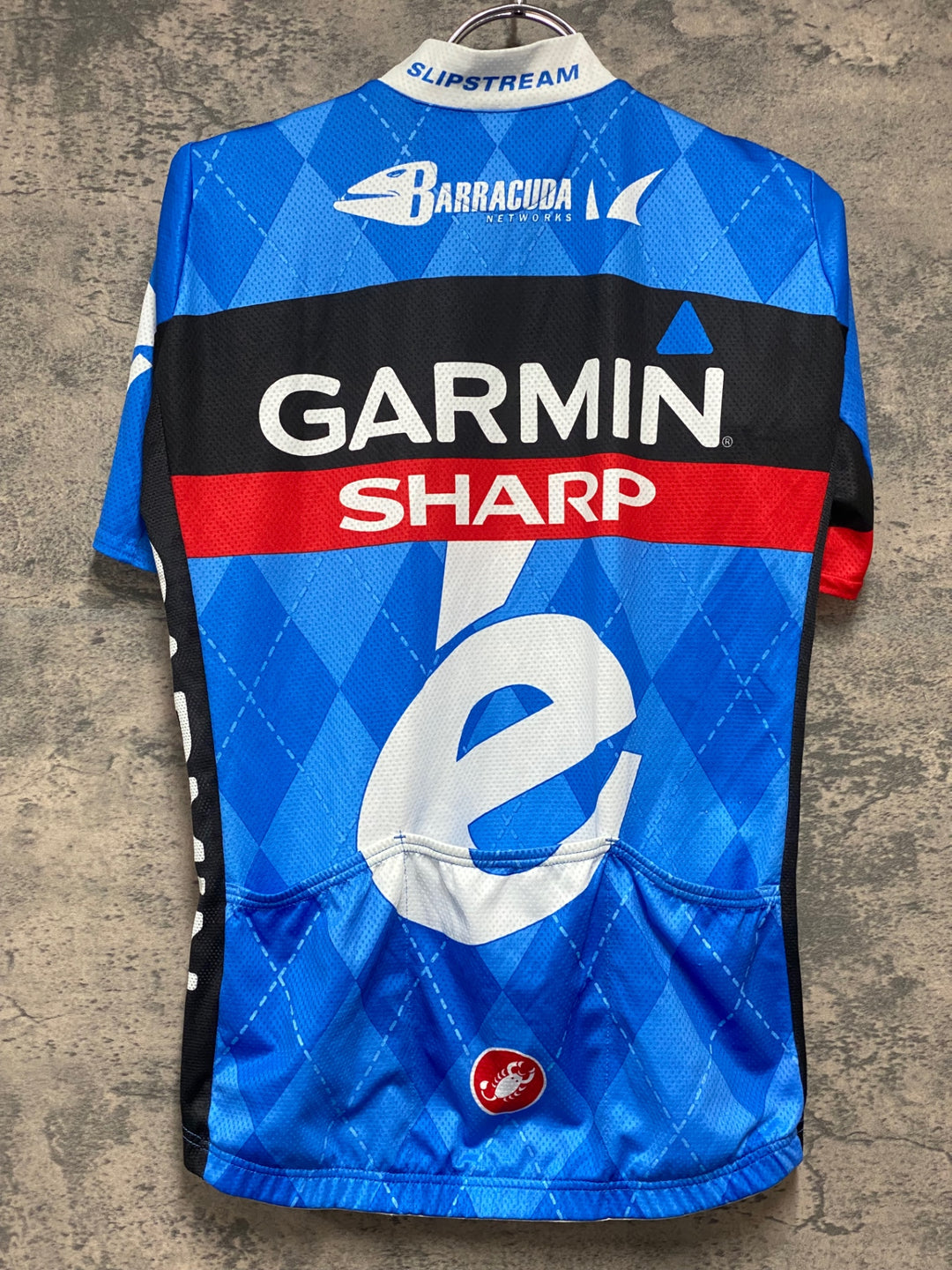 KB549 カステリ CASTELLI GARMIN 半袖 サイクルジャージ 青 M