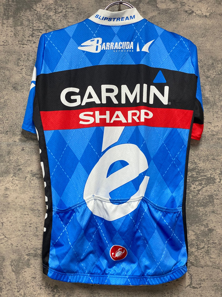 KB549 カステリ CASTELLI GARMIN 半袖 サイクルジャージ 青 M