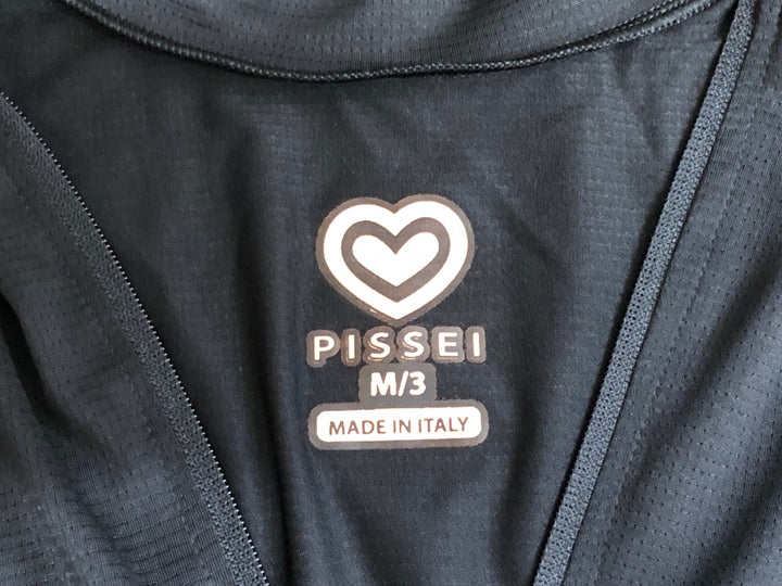 KD847 ピセイ PISEI 半袖 サイクルジャージ 黒 黄 M/3 ※擦れ