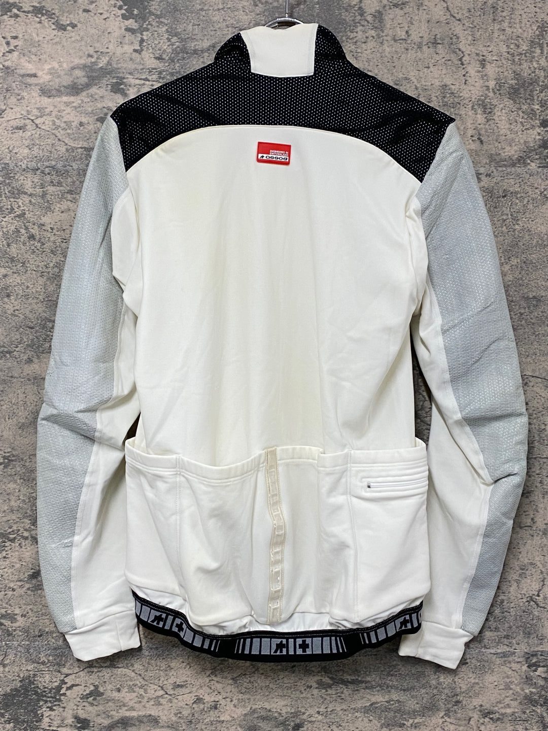 JE471 アソス assos AIRBLOCK 長袖 サイクルジャケット 白 L 裏起毛 ※変色