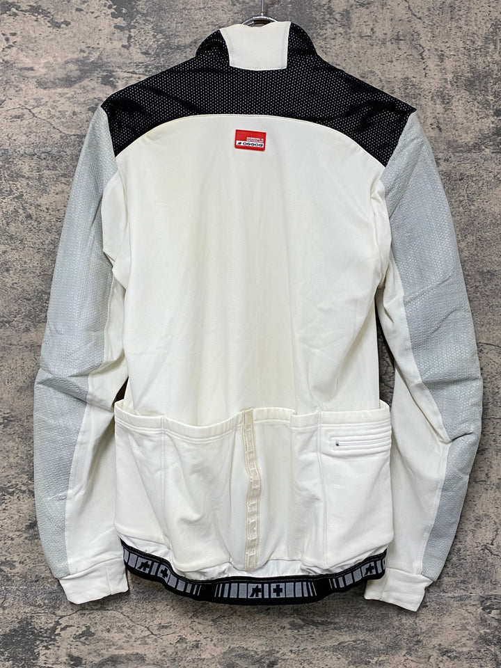 JE471 アソス assos AIRBLOCK 長袖 サイクルジャケット 白 L 裏起毛 ※変色