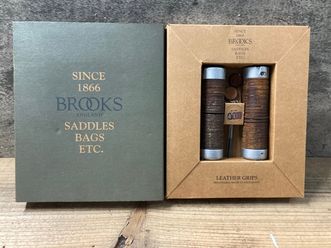 KO815 ブルックス BROOKS Plump LEATHER GRIPS ハンドルグリップ