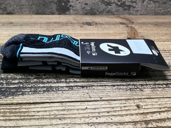 JQ148 アソス assos fugu Socks S7 サイクルソックス 黒 L