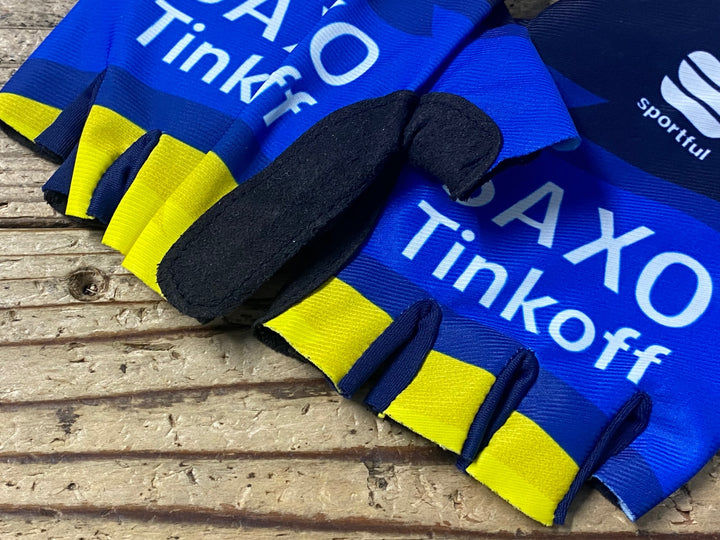 KJ794 スポーツフル sportful 指切り グローブ 紺 黃 L TINKOFF SAXO