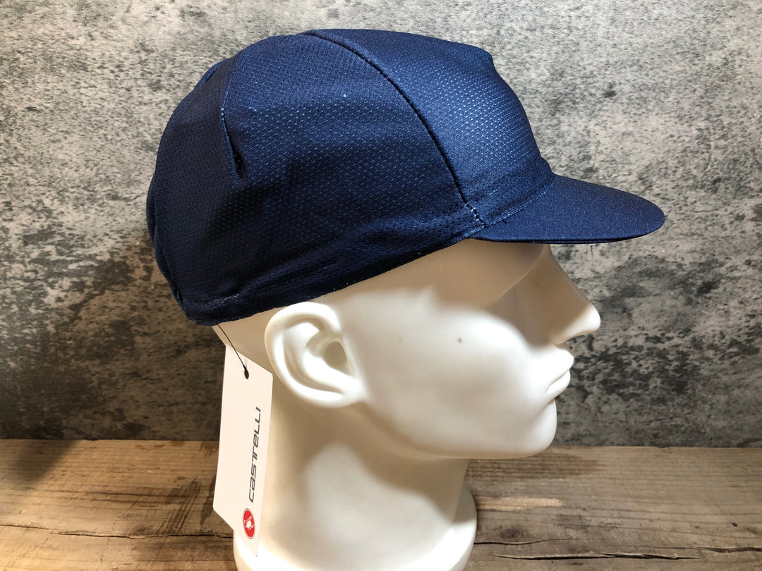 KE160 カステリ CASTELLI サイクルキャップ 紺 フリーサイズ