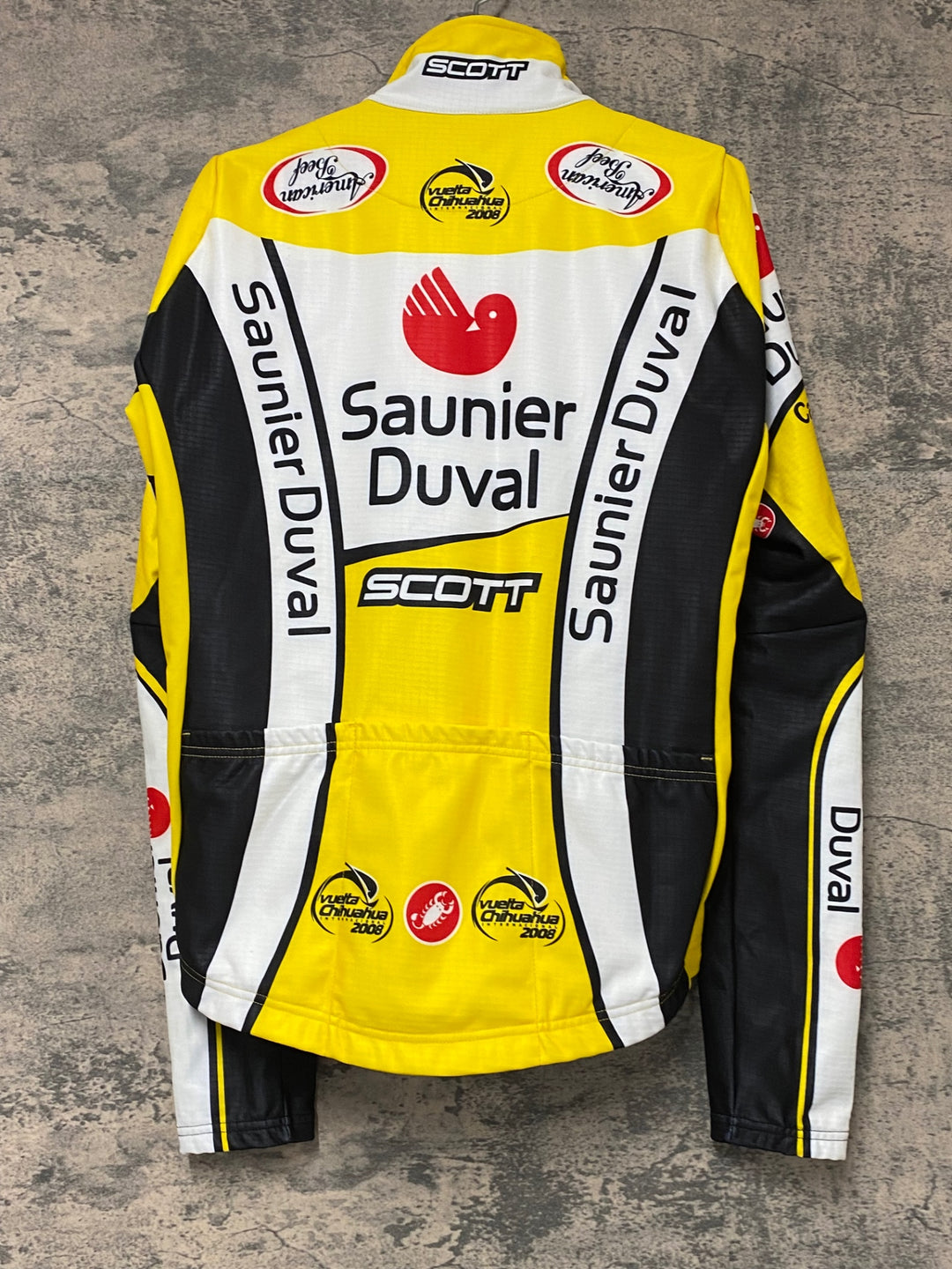 JF428 カステリ CASTELLI 裏起毛 長袖 サイクルジャケット 黄色 L
