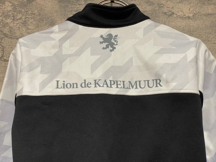 JS174 リオンドカペルミュール Lion de KAPELMUUR 長袖 サイクルジャージ 白 黒 S 裏起毛