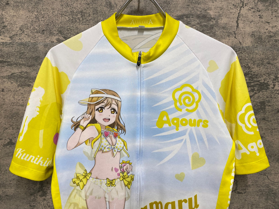 KA075 アウローラ AURORA 半袖 サイクルジャージ 黄 XL ラブライブ！サンシャイン!! 2022 国木田花丸 痛ジャージ