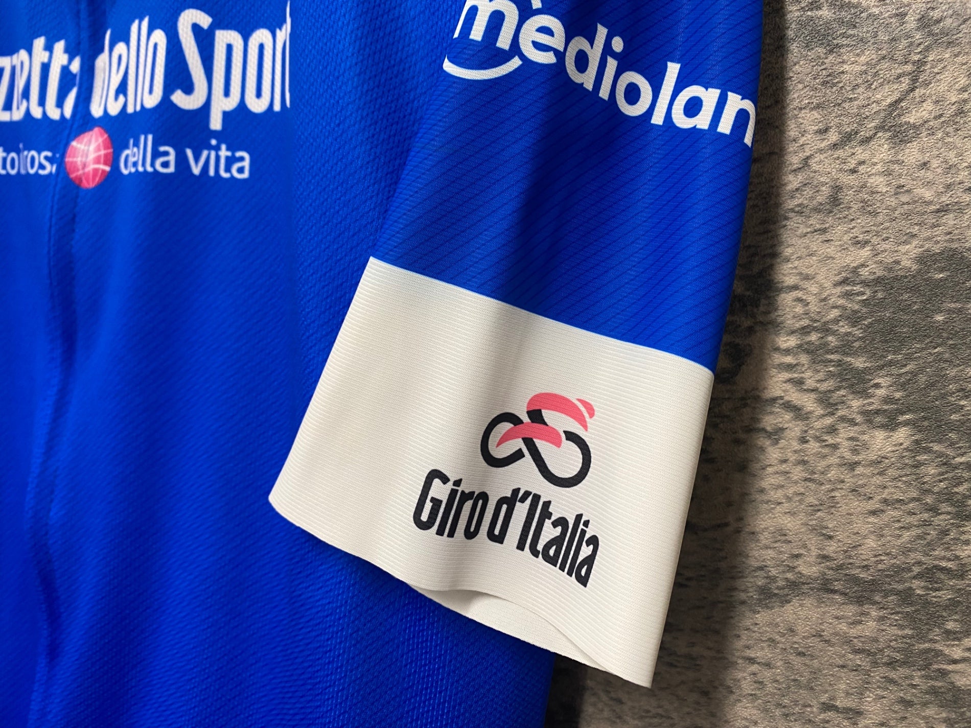 JV455 カステリ CASTELLI 半袖 サイクルジャージ 青 S Giro d'Italia