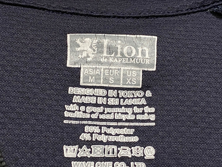 KD657 リオンドカペルミュール Lion de KAPELMUUR 半袖 サイクルジャージ 紺 M ※ほつれあり