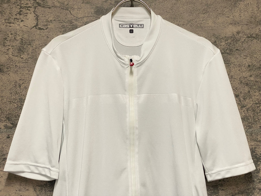 KM348 カステリ CASTELLI CLASSIFICA JERSEY 半袖 サイクルジャージ 白 L