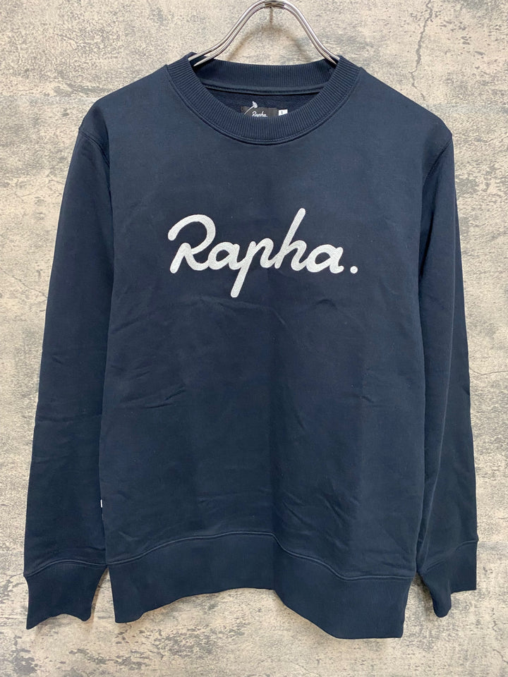 JZ468 ラファ RAPHA LONG SWEATSHIRTS スウェット 長袖 S 濃紺