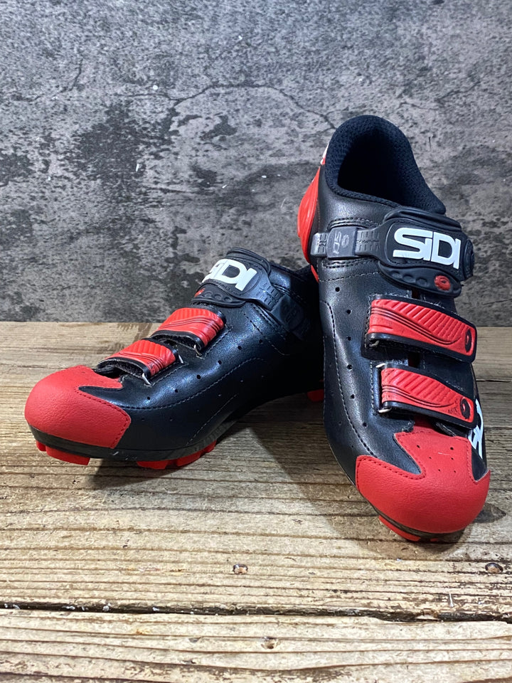 KG425 シディ SIDI TRACE MTB ビンディングシューズ ブラック レッド EU42 ※ペン字あり