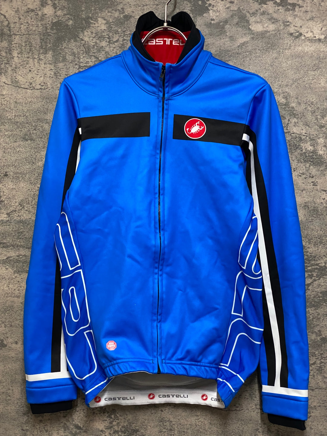 JO460 カステリ CASTELLI 長袖 サイクルジャケット S 青 裏起毛