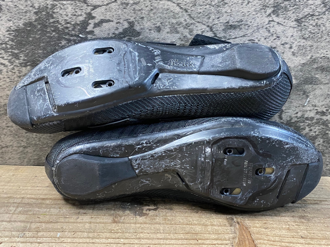 KA199 フィジーク fizik VENTO POWERSTRAP R2 AEROWEAVE ビンディングシューズ 3穴 黒 EU41 ※ガリ傷